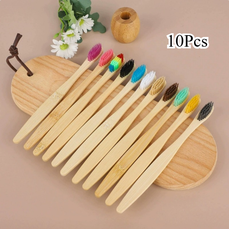 Bamboo Toothbrush Set - Wrapped Bamboo Toothbrush Set One Box