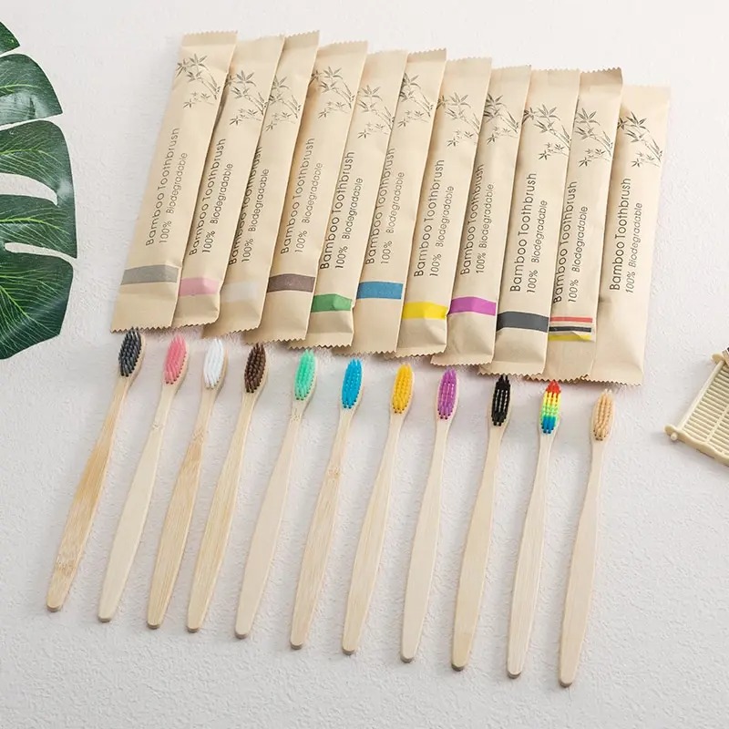 10 Pack Natural Bamboo Toothbr - Bamboo Toothbrush Set review and price