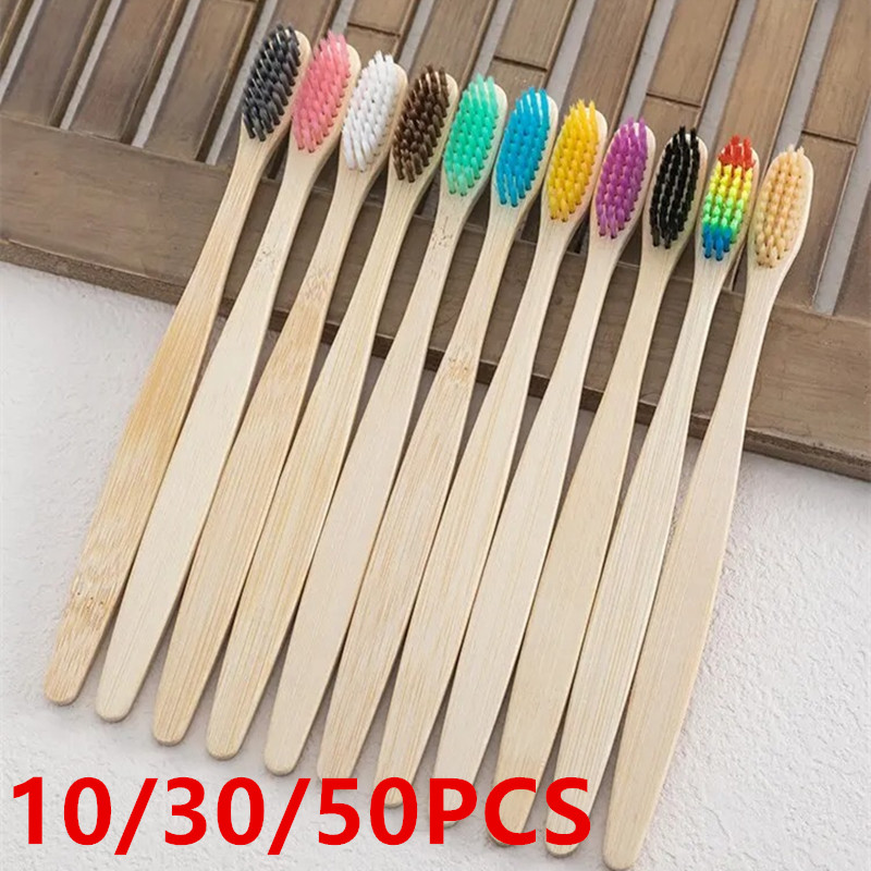 10 Pack Natural Bamboo Toothbr - Bamboo Toothbrush Set review and price