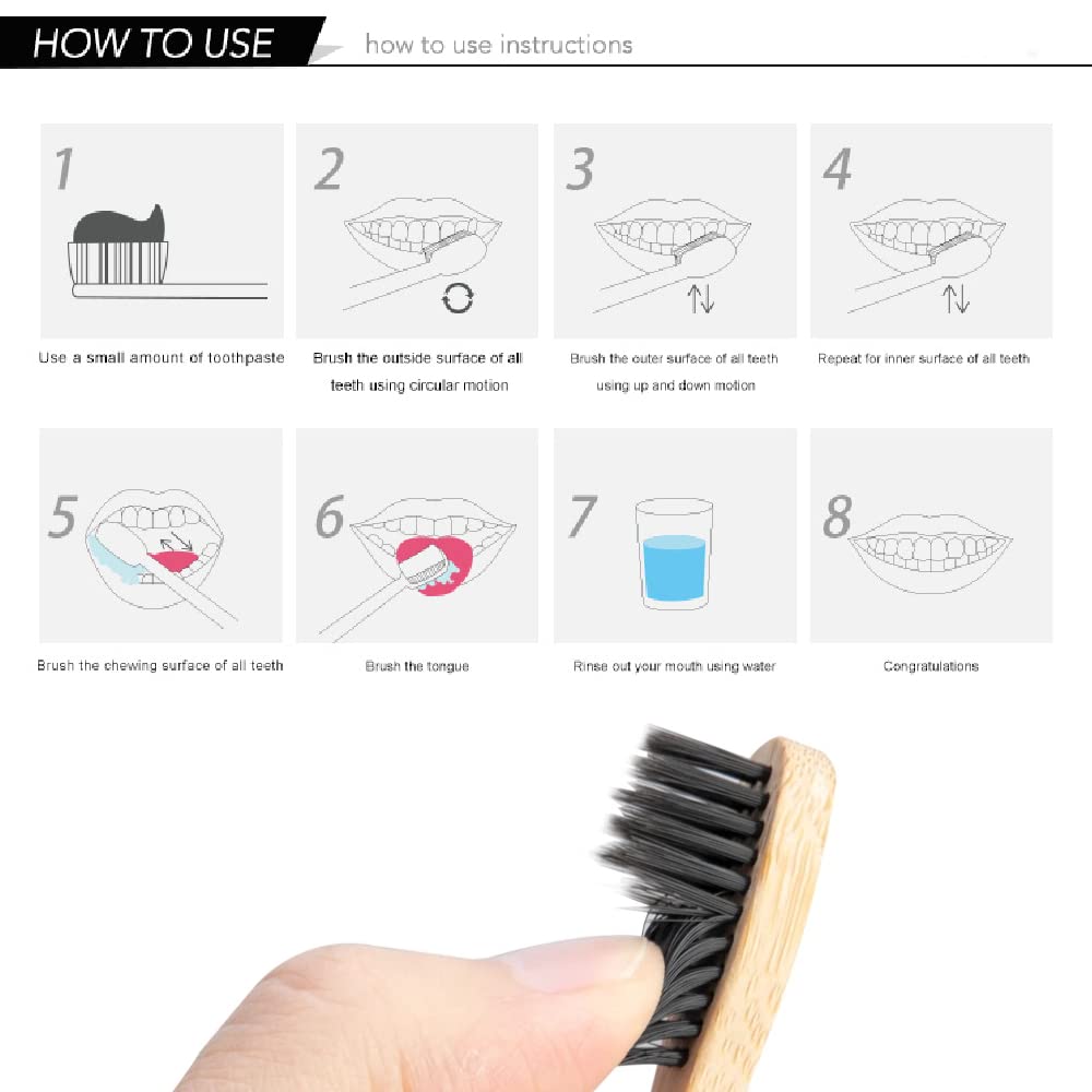 10 Pack Natural Bamboo Toothbr - Bamboo Toothbrush Set review and price