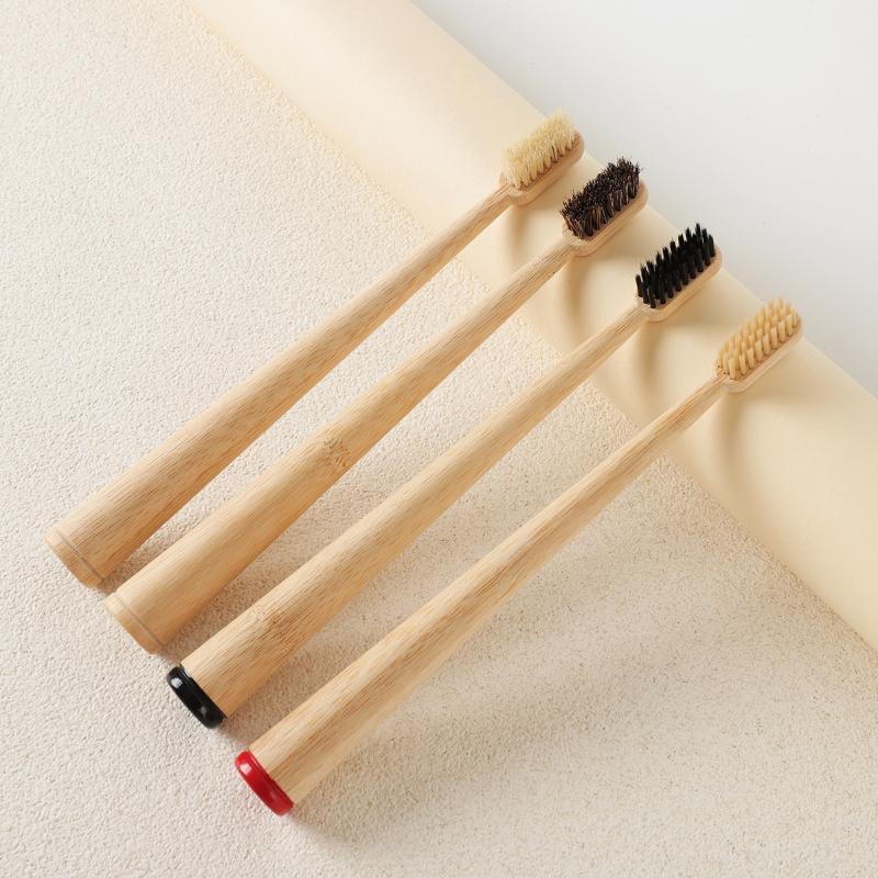 1Pc/4Pcs Horse Bristle Bamboo  - Bamboo Toothbrush Set review and price