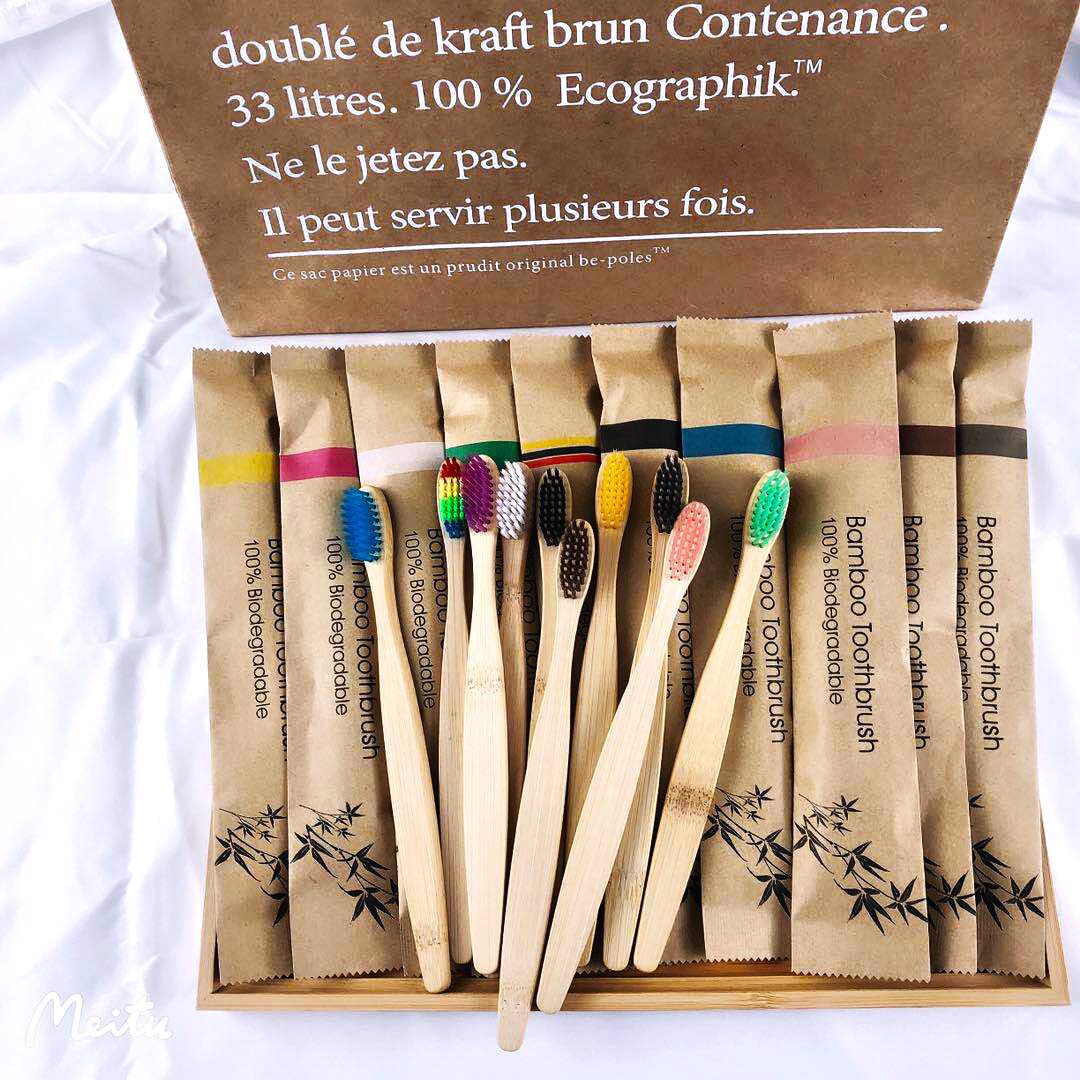 Random Color 5/10pcs Bamboo To - Bamboo Toothbrush Set review and price