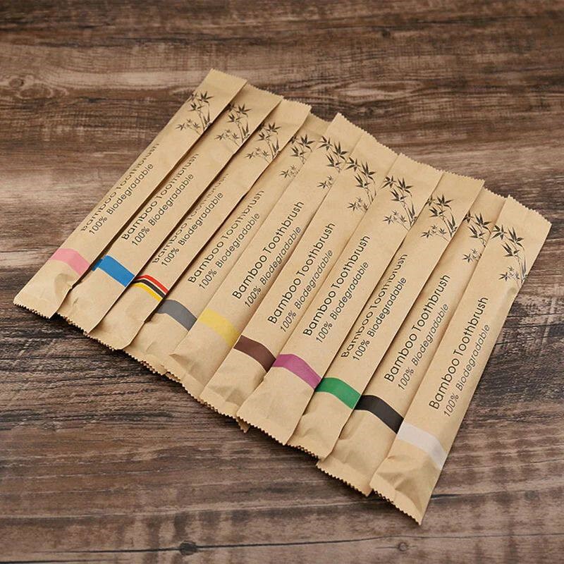 Random Color 5/10pcs Bamboo To - Bamboo Toothbrush Set review and price