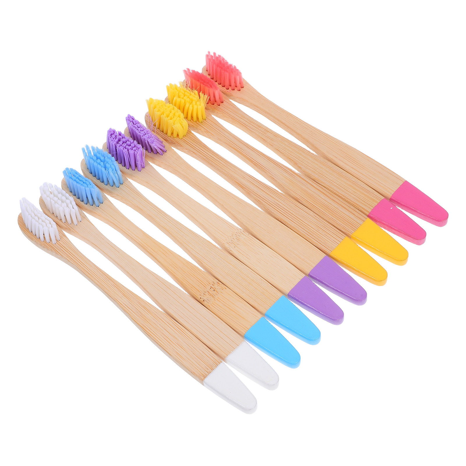 10Pcs Childrens Bamboo Toothbr - Bamboo Toothbrush Set review and price