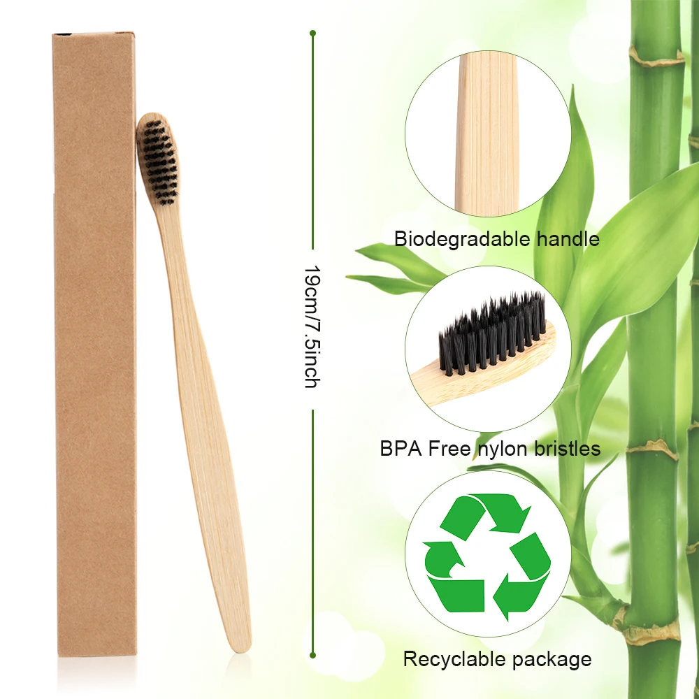 Eco-Friendly Bamboo Toothbrush - Bamboo Toothbrush Set review and price