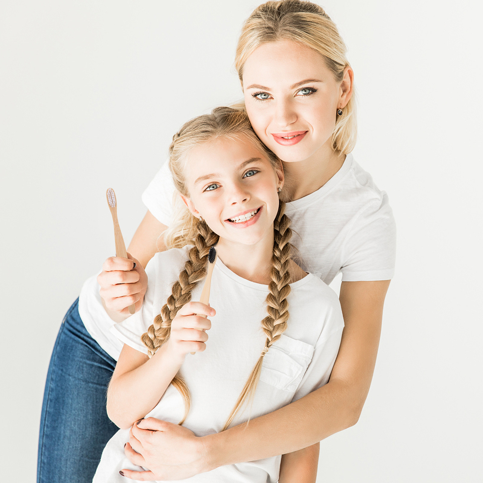 2Pcs Bamboo Tooth Brush for Ad - Bamboo Toothbrush Set review and price