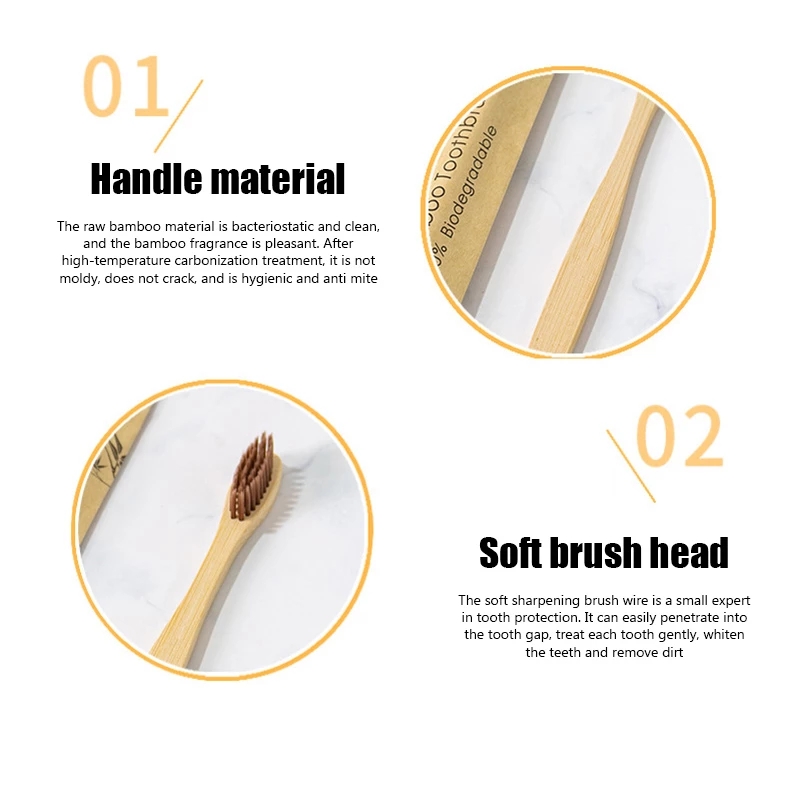 Bamboo Toothbrushes 100Pcs Eco - Bamboo Toothbrush Set review and price