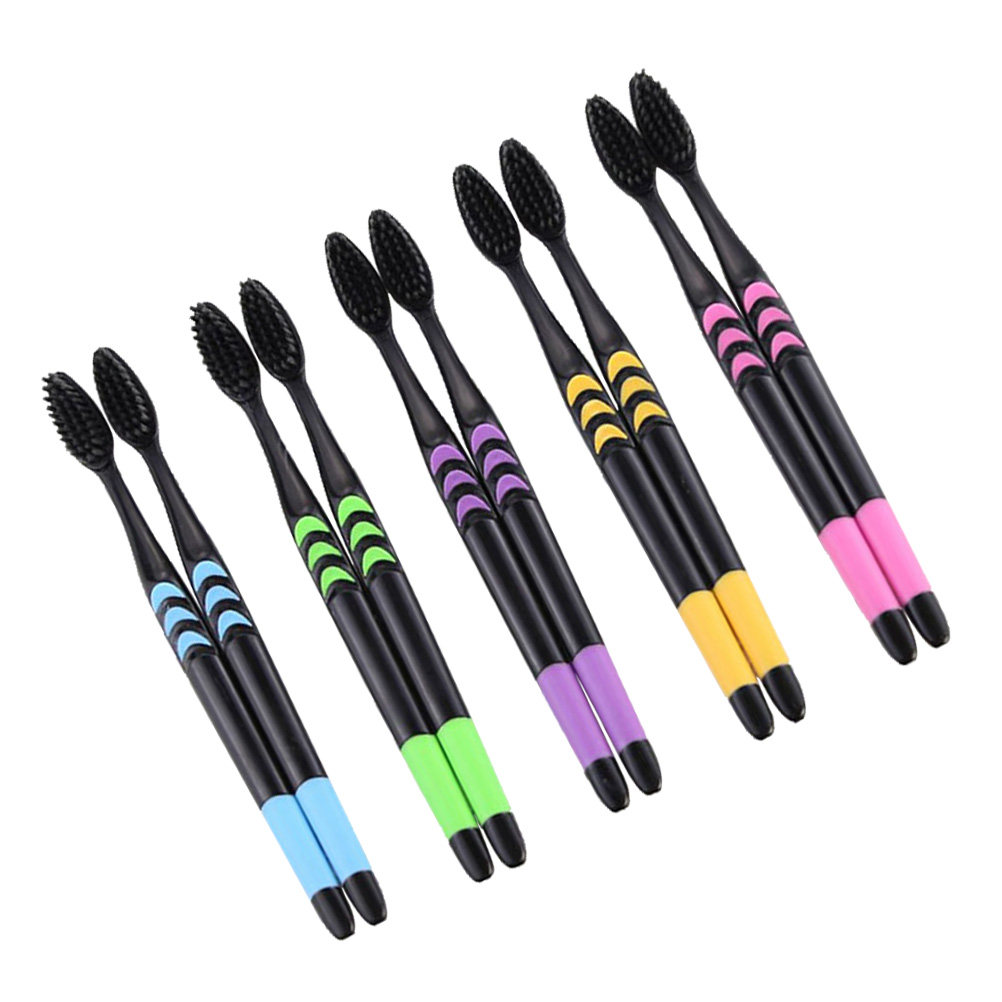 10Pcs Bamboo Charcoal Toothbru - Bamboo Toothbrush Set review and price