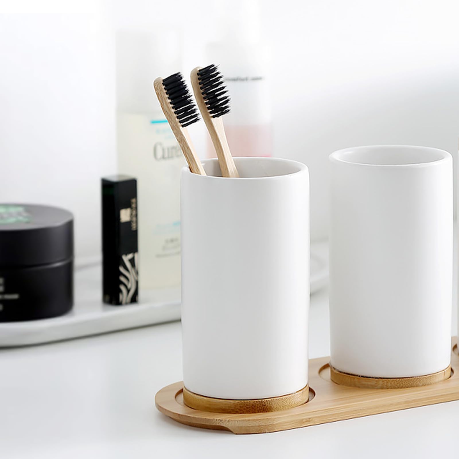 Ceramic Bathroom Set Fine Cera - Bamboo Toothbrush Set review and price