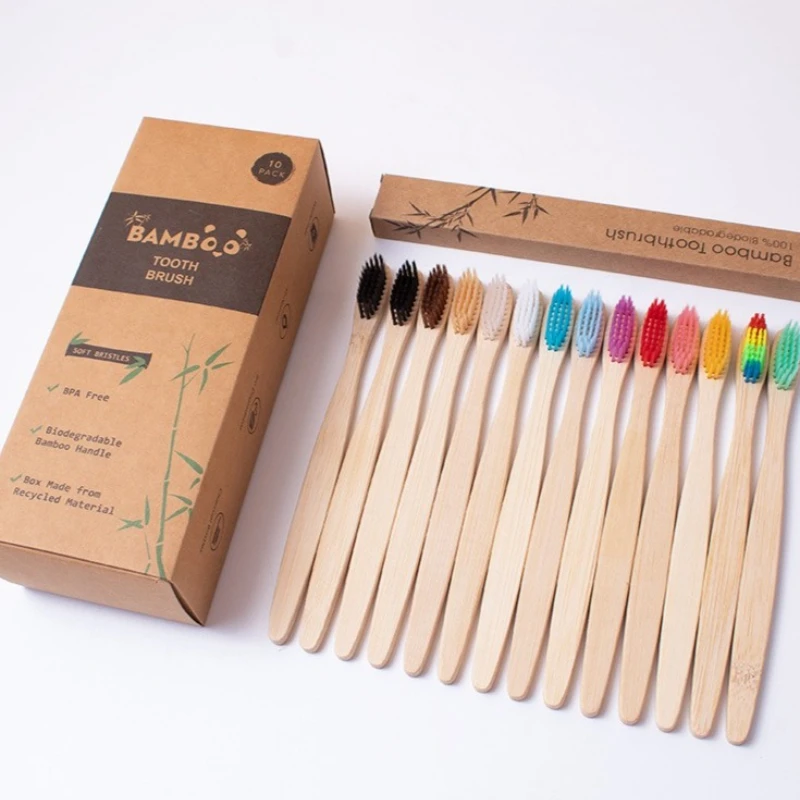 Wrapped Bamboo Toothbrush Set  - Bamboo Toothbrush Set review and price