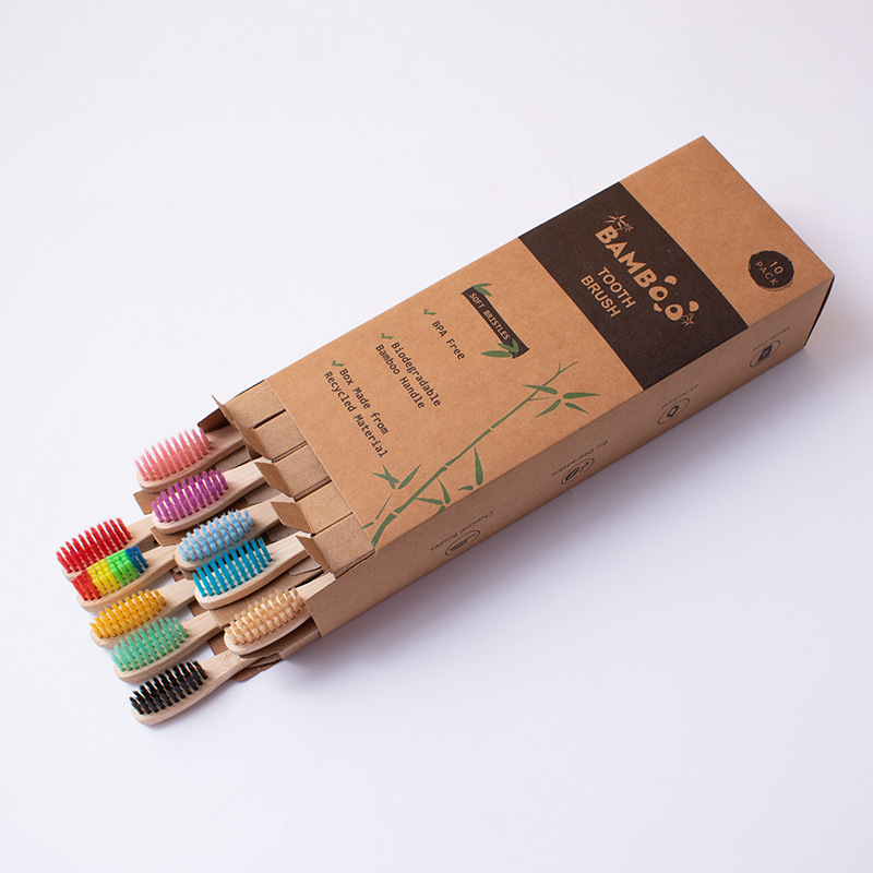 Wrapped Bamboo Toothbrush Set  - Bamboo Toothbrush Set review and price